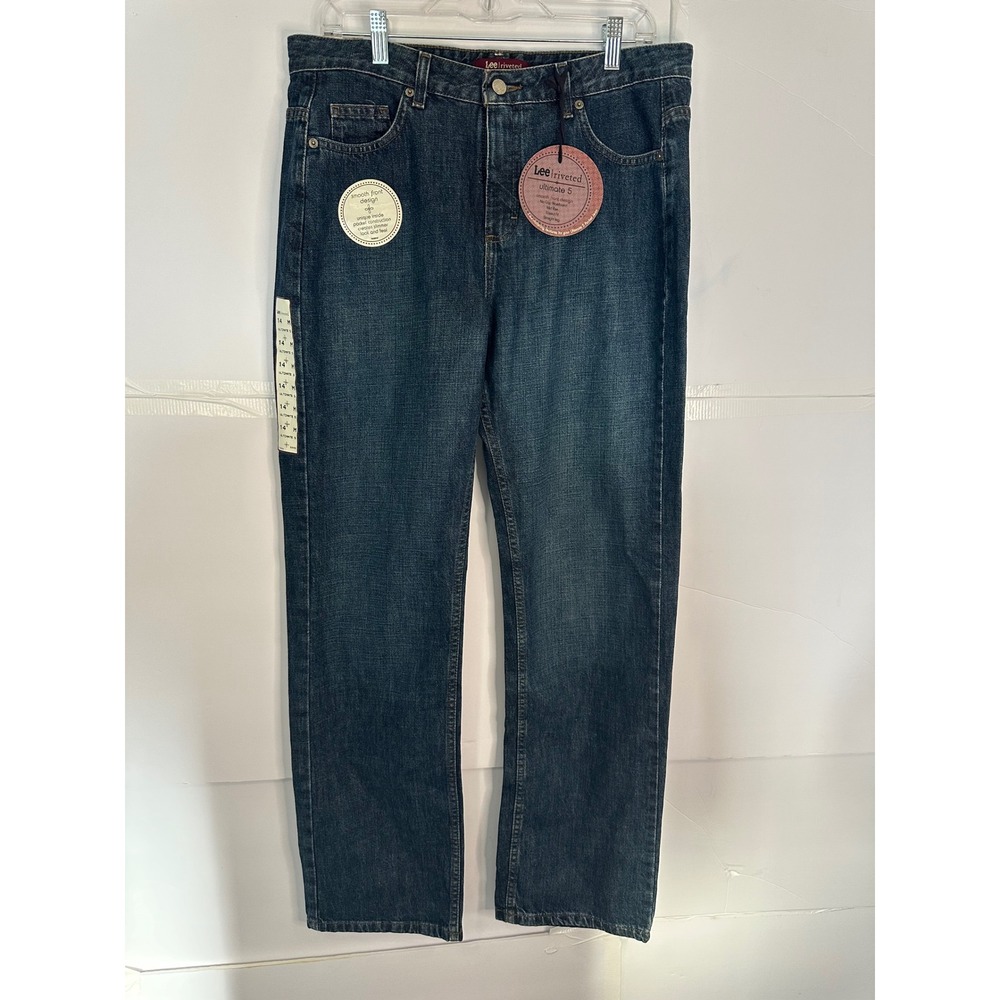 Lee Riveted Ultimate 5 Women's Jeans Size 14 M Mid Rise‎ Straight Leg Denim